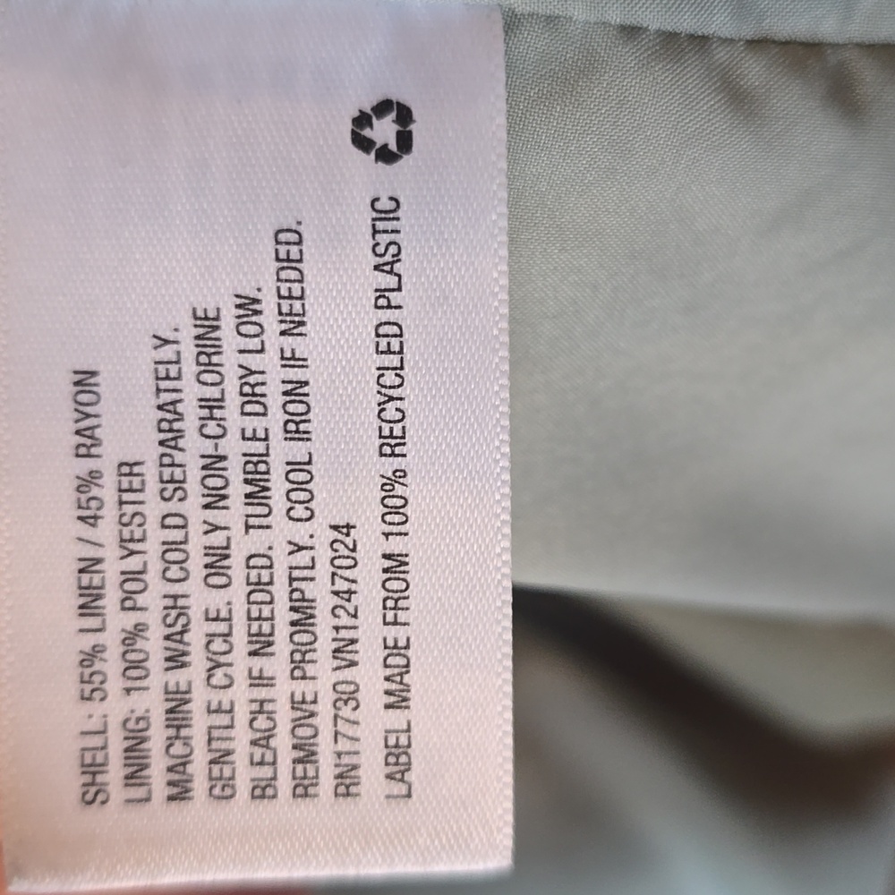A New Day Linen Blazer In Spring Green XL - Picture 4 of 6